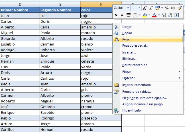 Cambiar Mayúsculas y Minúsculas en Excel 1